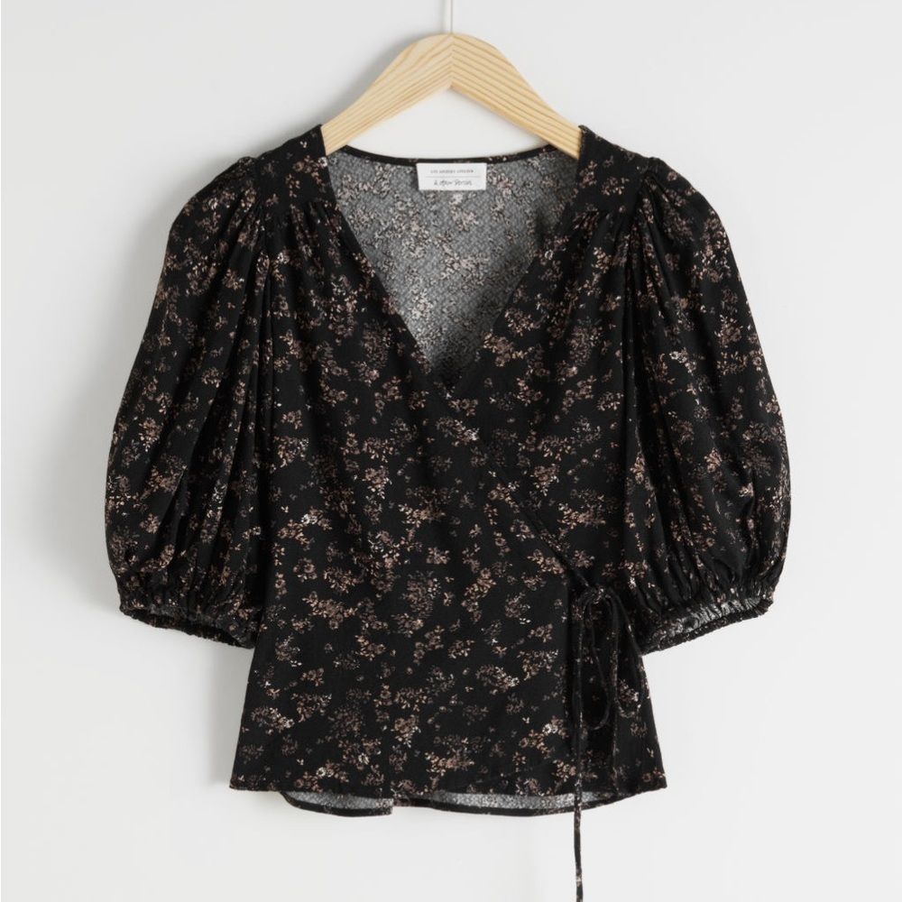 & Other Stories Jaquard Floral Wrap, Size 0